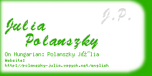 julia polanszky business card